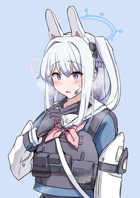 月雪ミヤコの汗やばそう #ブルーアーカイブ #ブルアカ 