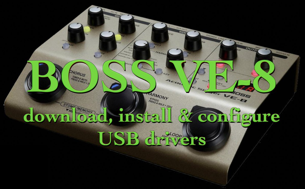 Connecting your Boss VE-8 to your computer with the USB driver from Boss 👇Click on link to view video👇 youtu.be/87wDwbLarrQ