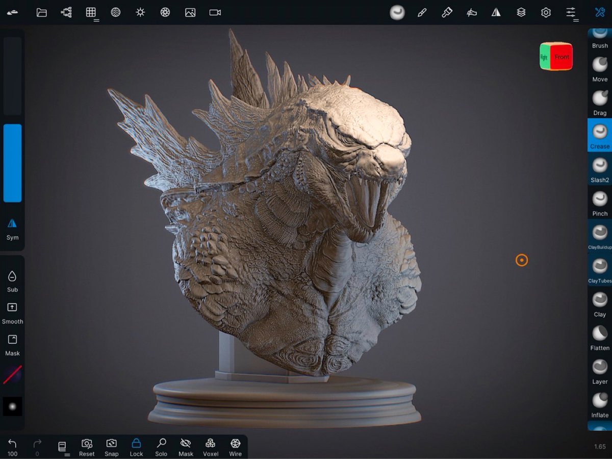 Hiroki8Hayashi's tweet photo. iPad Pro 2017 for nomad sculpt

Godzilla ゴジラ WIP

#nomadsculpt #ipadpro #Godzilla #ゴジラ https://t.co/M8MpyXKo86