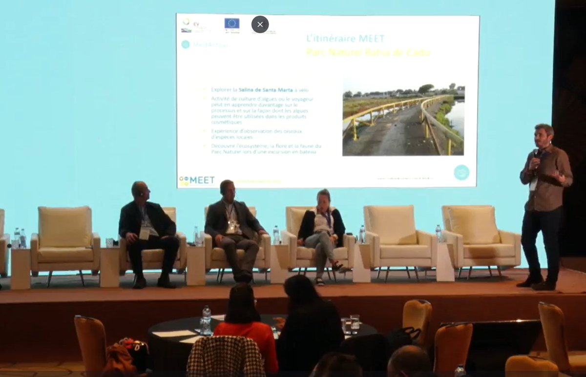 MedEcotourism's tweet photo. Today we have participated in the #MedArtSal event in Tunisia‼

✅ It was a great opportunity to discuss the importance of sustainable development in saltpans

🔗 The #MEETModel in Bahía de Cádiz is a good example of how ecotourism can increase awareness on ecosystem protection! https://t.co/R2N6YVGGnT