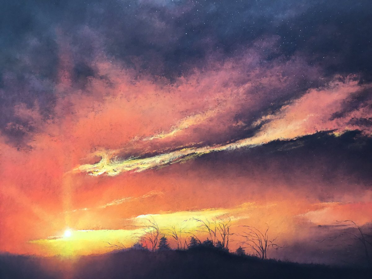 WellmanStudio's tweet image. Encroachment, soft pastel on La Carte paper