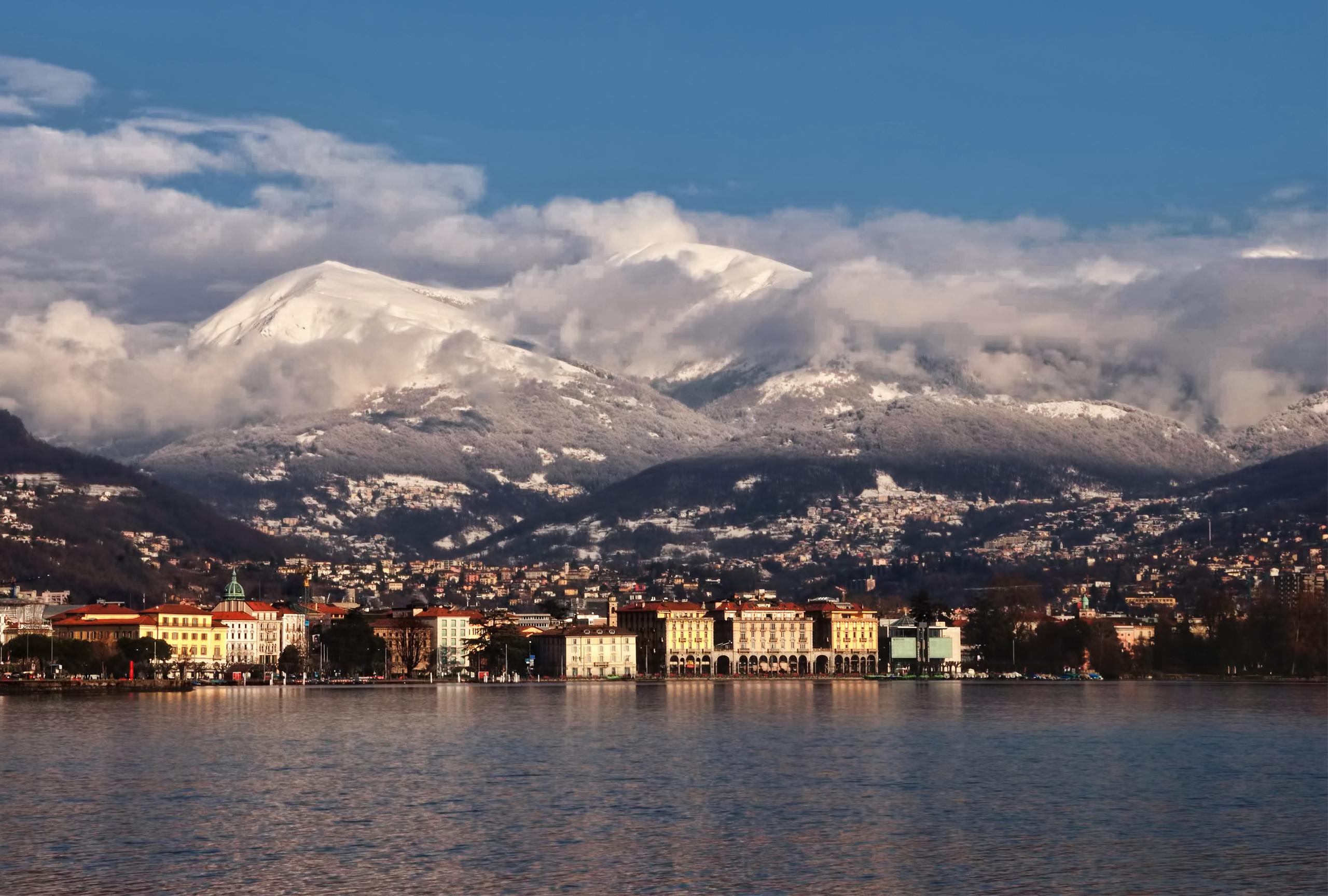 Зима Швейцария Лугано