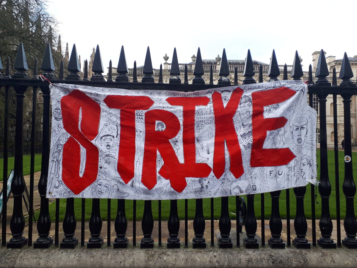 CambridgeUCU's tweet image. Continuing the theme of solidarity we received a message from Pete Monaghan bringing greetings from @UcuCrc @UCUEHCRegion and @CambsTUC (who donated £200 to our strike fund). Massive thanks to @CamDefendEd raised an amazing £120 in donations too. #UCUstrike