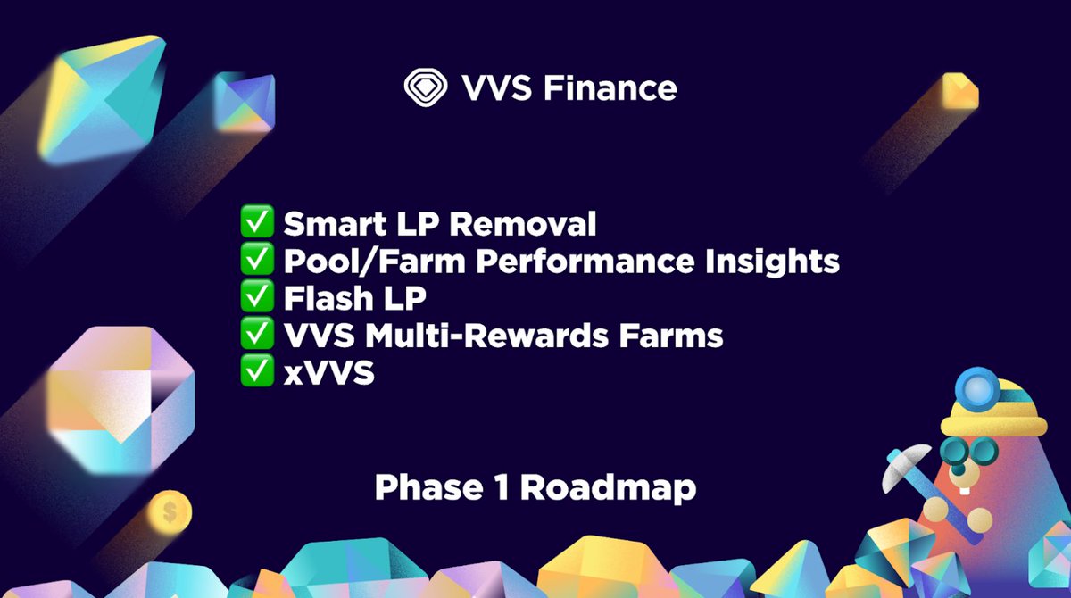 With the launch of xVVS, we are happy to announce that all major milestones for Phase 1 of our 2022 Roadmap have been completed and delivered earlier than expected! 🚀

✅Smart LP Removal
✅Pool/Farm Performance Insights
✅Flash LP
✅VVS Multi-Rewards Farms
✅xVVS