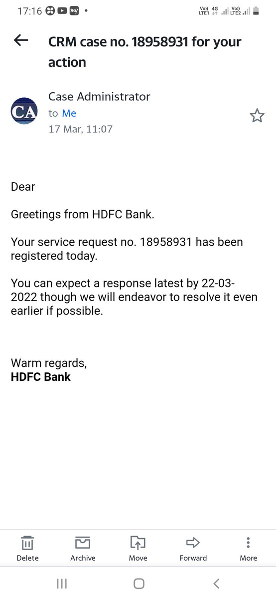 deeptifornation's tweet photo. And today is March 25th. HDFC has not been able to resolve my complain for almost 6months now!! No cashback for 1 year as committed!!
#hdfcbank #CustomerExperience https://t.co/ZFLeUE87GP
