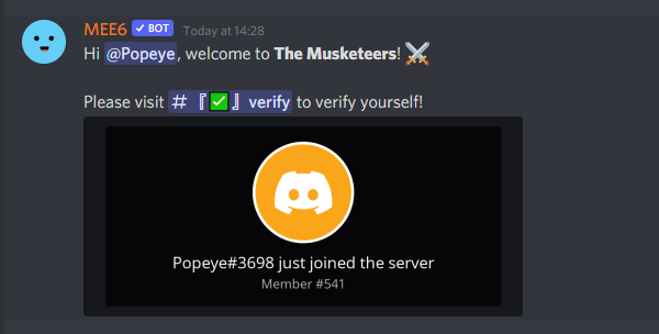 TheMusketeersIo's tweet photo. @EladAssia Hey friend, I can see that you have just joined the Discord...You had to join it earlier https://t.co/Oc6JGRYnp0