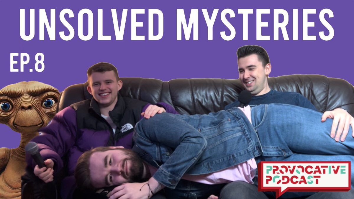 provocativepod's tweet photo. EPISODE 8 | UNSOLVED MYSTERIES. Tonight at 6pm on YouTube! https://t.co/Wf1gWP8Q1O