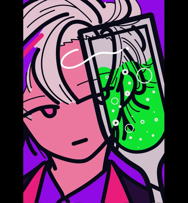 ズレる 揺れる 変わる#絵スコート #灰画 #さ絵ぐさ 