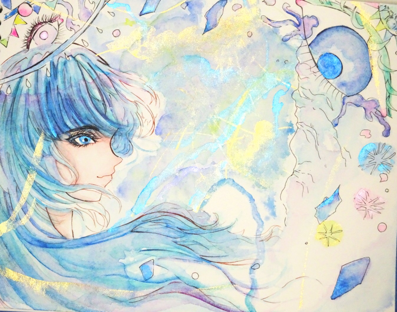 美南星月 Pa Twitter 心の奥 球体関節人形イラスト 水彩 イラスト T Co Nc4jzk02g0 Twitter