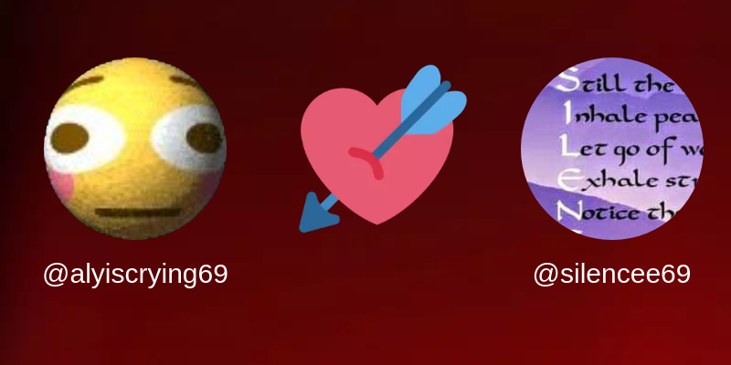 alyiscrying69's tweet photo. My Twitter Crush is: @silencee69

Find yours at https://t.co/rvfXAog6bQ

⠀ https://t.co/XZzKsatYZF