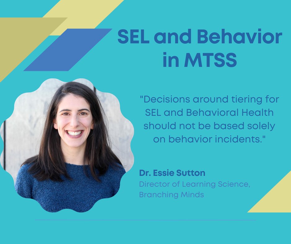 BranchingMinds's tweet photo. @BranchingMinds #SEL expert @essie_sutton answers your questions about where student behavior should fit into your overarching #MTSS and #SEL practice. 
🧠 https://t.co/SqhjDrdVmj https://t.co/yuRRA9RZod