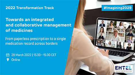 ⏺️ePrescriptions
⏺️IDMP standards
⏺️single medication records across borders
The first #Imagining2029 workshop of the year: 📅 28 March 2022
➡️ bit.ly/35Quznr
[📍This webinar is dedicated to EHTEL Members.
If you would like to attend, join EHTEL: bit.ly/3IIlgnc]