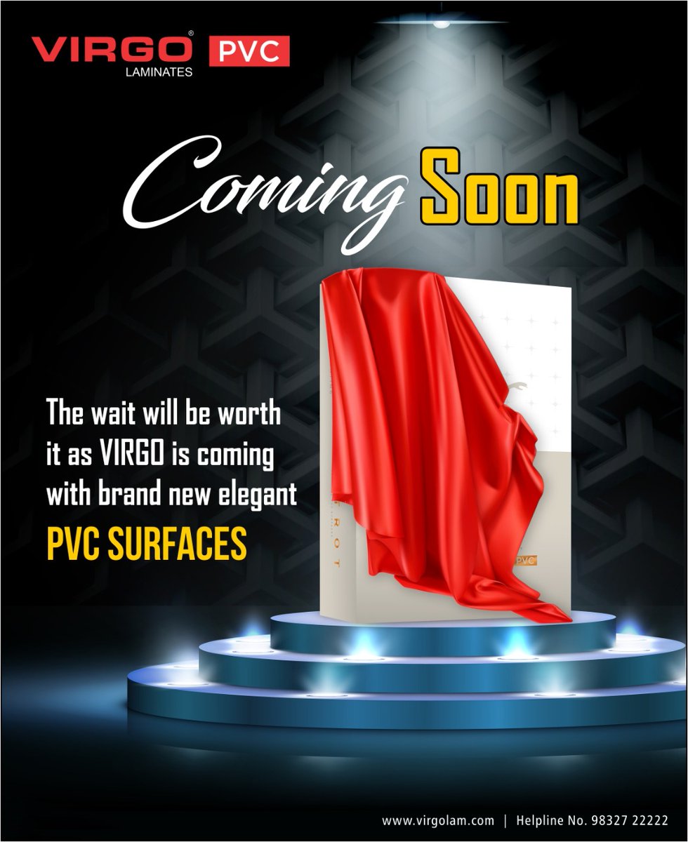 VirgoLaminates's tweet photo. Good things take time. In our case, elegance takes time. We assure you, this wait will be totally worth it as Virgo changes the face of PVC Sheet surfaces for modern homes. Stay tuned!

#virgo #virgogroup #pvc #pvcsheets #pvcdecor #pvcinterior #pvcsurface #homedecor https://t.co/wlQrQlentq
