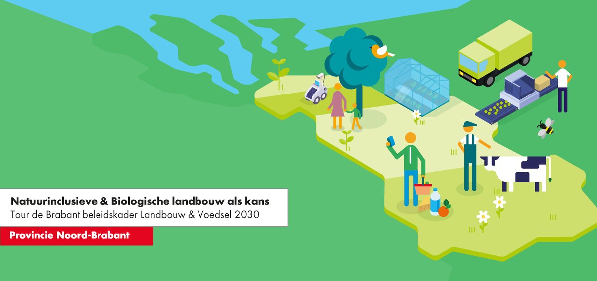 '𝗡𝗮𝘁𝘂𝘂𝗿𝗶𝗻𝗰𝗹𝘂𝘀𝗶𝗲𝘃𝗲 𝗲𝗻 𝗯𝗶𝗼𝗹𝗼𝗴𝗶𝘀𝗰𝗵𝗲 𝗹𝗮𝗻𝗱𝗯𝗼𝘂𝘄 𝗮𝗹𝘀 𝗸𝗮𝗻𝘀'
We hebben een hoge ambitie in Brabant: naar 500 natuurinclusieve boeren en 15% biologisch in 2030. Luister en denk online mee op 30 maart 14.30 - 17.30u.  👉 bit.ly/3JzjfuP