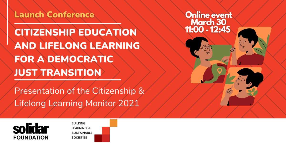 Solidar_EU's tweet photo. Don't miss the launch Conference of the 2021 #CLLMonitor next week!โฐ
What we will discuss:
๐Education for Environmental Sustainability
๐Enabling learning environment for Citizenship Education
๐30 March, at 11:00 am CET
Register here๐๏ธ
https://t.co/4oGw2EC19y https://t.co/7YLH16qJxi