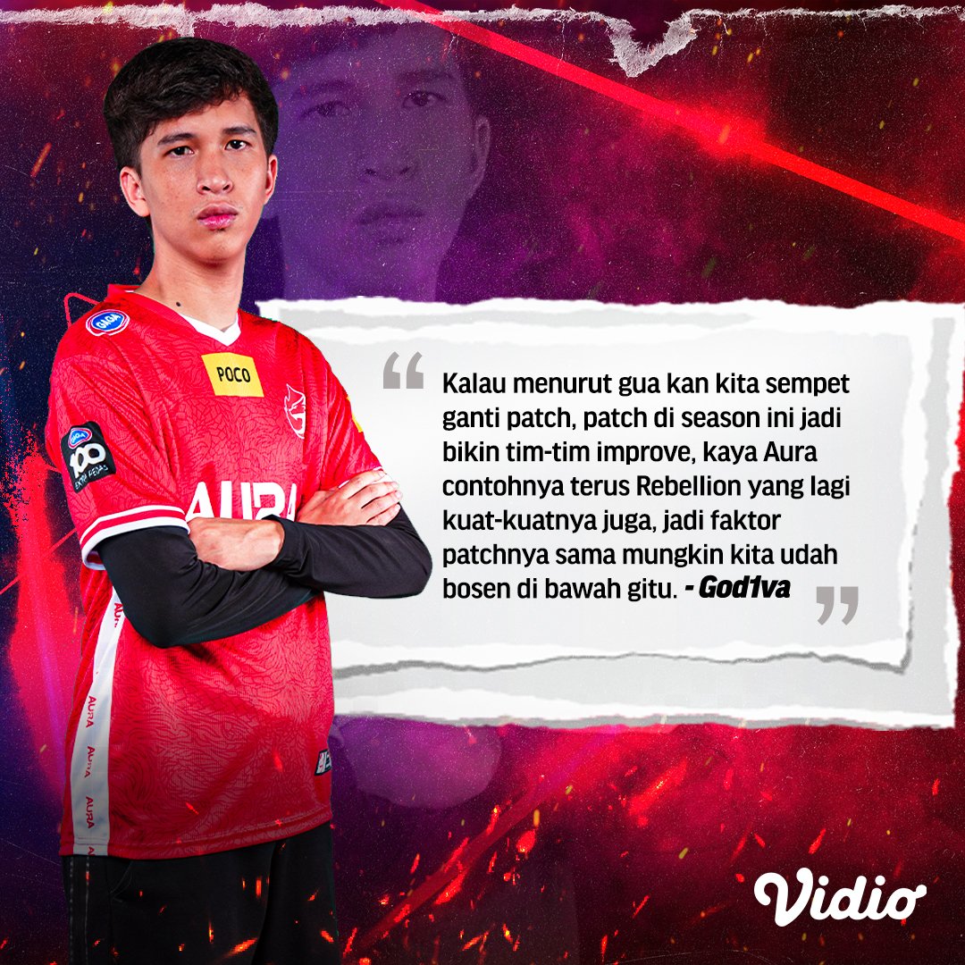 vidio's tweet photo. Setuju gak kalian kalau pergantian patch bikin banya tim berkembang?

#SemuaAdaDiVidio #VidioEsports #Esports #EVOSLEGENDS #EVOSROAR #MPLIDS9 #WeOwnThis #MLBB #MLBBESPORTS #MLBBIndonesia #MPLID #AuraFire #AuraEsports #Aura #ONIC #OnicEsports #AlterEgo #RebellionZion #RBL #RRQ https://t.co/wSJuGgKbaZ