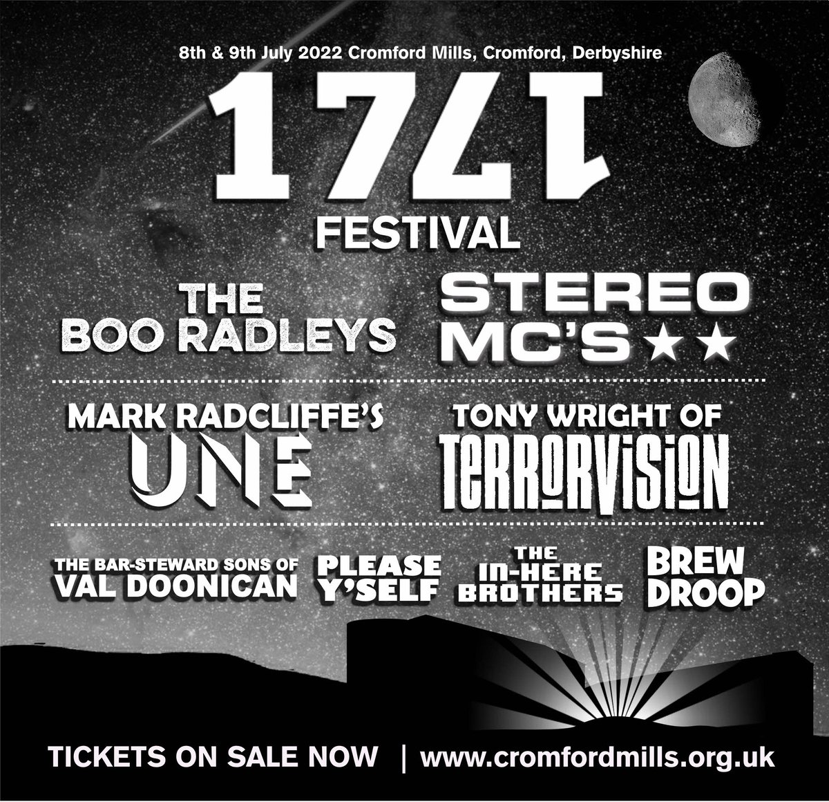 CromfordMills's tweet photo. *EXCITING NEWS*
🎸 We are proud to announce the 1771 Festival! 🎸
Join us on the 8th and 9th July for Derbyshire's newest music festival. With an incredible line-up of acts, covering sounds from skiffle to electronic, this is going to be a truly unforgettable weekend. https://t.co/65rYLBjmte