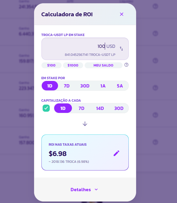 troca.finance/farms 
t.me/trocaexchange 
🏆 Vantagens e Benefícios da Exchange:

1º Menu Farms e Stakes pagando sempre acima de 1.000% de APR
2º Taxas 0% de Compra e de Vendas
3º 50% dos tokens Troca já foram queimados isso super valoriza ainda mais o token