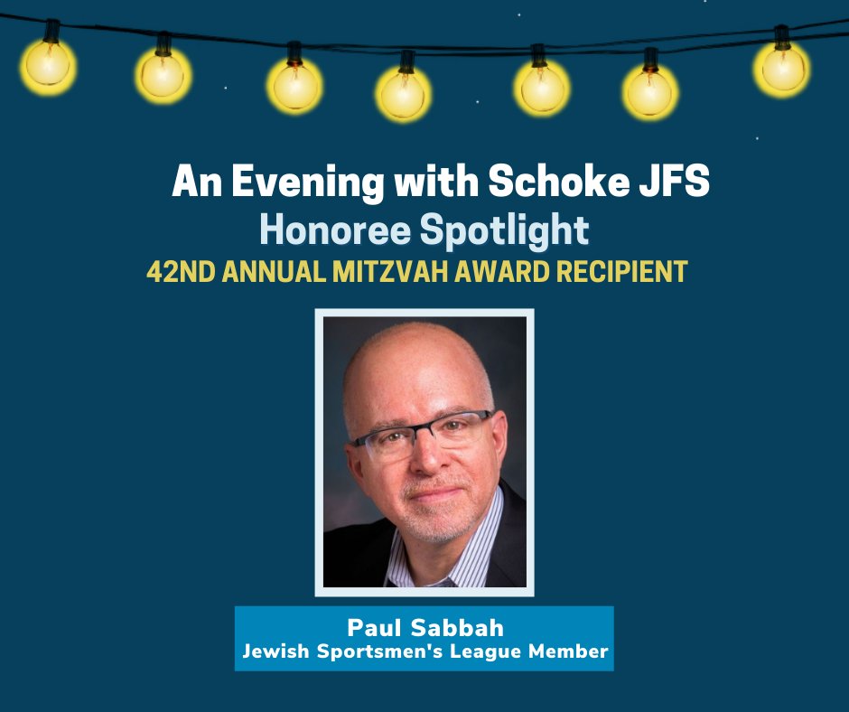 JFS_CT's tweet image. The Jewish Sportsmen's League is being honored with the 42nd Annual Mitzvah Award for An Evening with Schoke JFS on May 22, 2022.
Today we highlight JSL member, Paul Sabbah.

To learn more about the event and register, visit: ctjfs.org
#Stamford #FairfieldCounty
