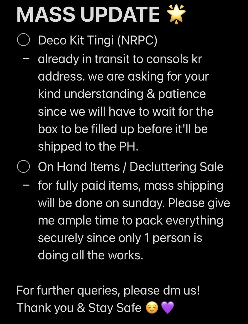 singularitymnl's tweet photo. #SMnlUpdate 🌟
MASS UPDATE 
• BTS Deco Kit NRPC Tingi
• On-Hand Decluttering Sale https://t.co/X7XRQ2GckA