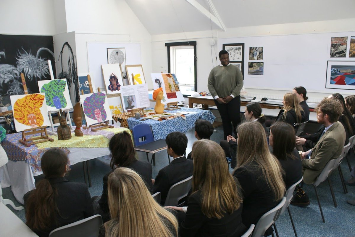 Thoroughly enjoyed Sam’s talk on West African head dress as part of international week <a href="/kentcollegeuk/">Kent College Canterbury</a>