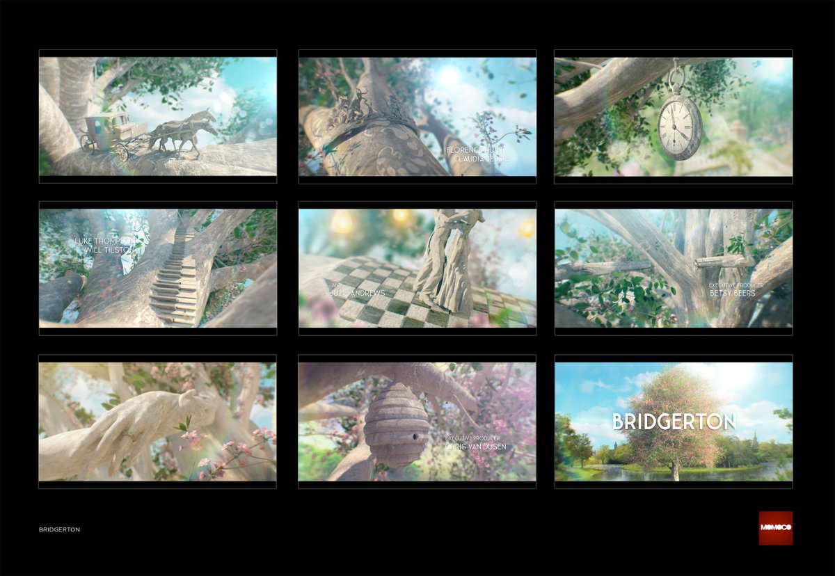 MomocoLondon's tweet photo. Spring is here and #Bridgertonseason2 is on. 
We revised our main titles with additional scenes to reflect the latest storyline.  #Bridgerton https://t.co/udqosowlNU