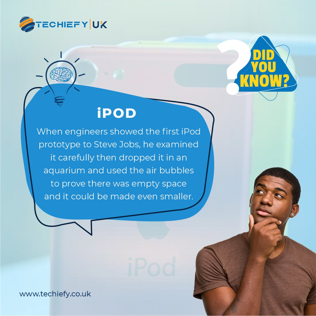 techiefyUK's tweet photo. Did you know this?.....

#Techfact #Ipod #ipad #Apple #stevejobs #randomfactsfriday #iphone #technology #techbro #coding #appdev #mobileapp #appledevices #Techiefy #CoderSeries #html #css #javascript @TGIF 
#Techcommunity #Techbro https://t.co/i91WAuookK