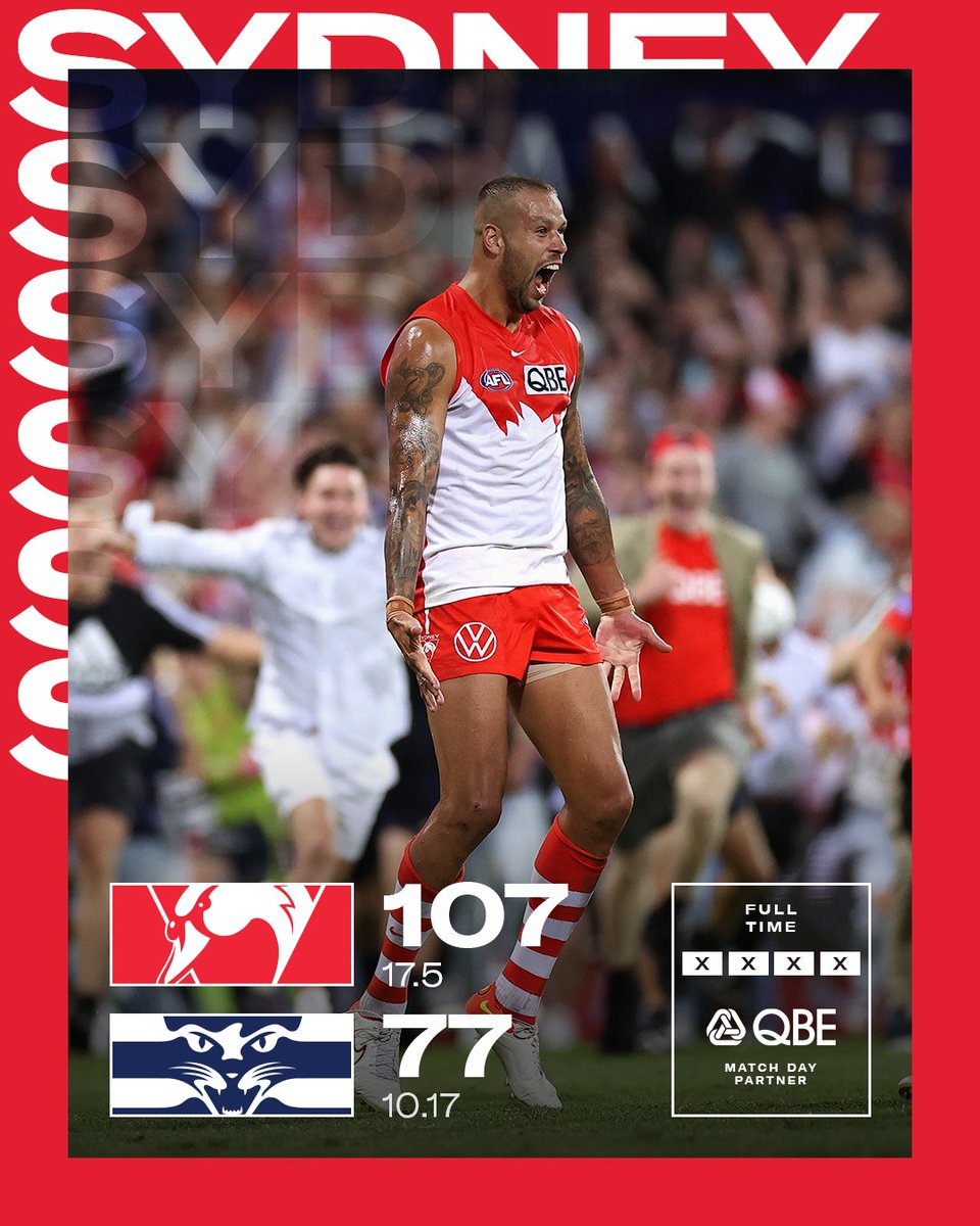 sydneyswans's tweet photo. History made at the SCG, and we record a dominant win in the process 👊🏼

#Bloods https://t.co/IwM1W5s1kU