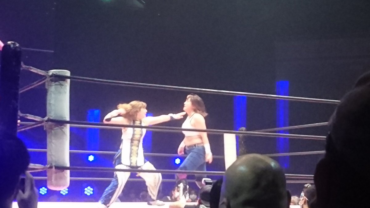 Heerokun01's tweet photo. 東京女子両国国技館

Match 2
ToJo vs GanJo
Nao, Neko, Mahiro &amp; Kaya vs Yuna, Moeka, HARUKAZE &amp; YuuRi 

#tjpw 
#tjpwGP22
#ganjo
#ganbarepro https://t.co/wxlTbvHFay