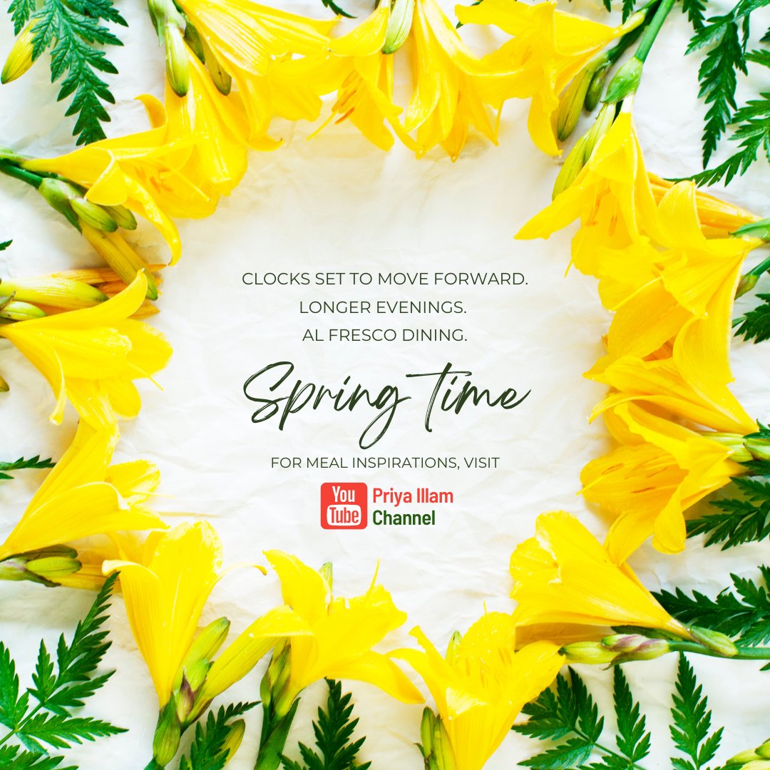 Are we all set for #spring time #recipes?
youtube.com/PriyaIllamChan…