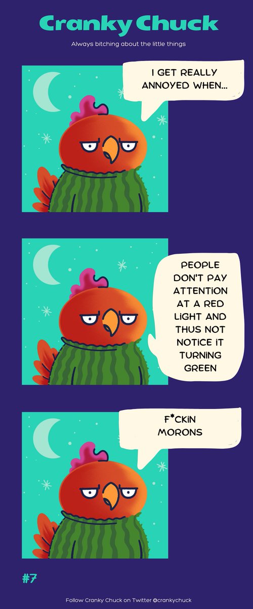 CrankyChuck's tweet photo. PAY ATTENTION IN TRAFFIC!

#cartoon #comic #annoying #cranky #crankycritters #annoyed #mad #thelittlethings #petpeeve #funny #nagging #complaining #bitching https://t.co/eg6FRyLJTV
