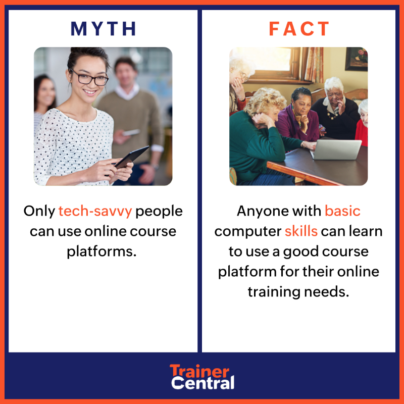 Trainer_Central's tweet photo. Don't let common e-learning myths mislead you. Many e-learning platforms offer numerous benefits for education and training fields. 

#fridayfacts  #facts #myths #education #elearning #trainercentral #onlineeducation #onlinetraining #onlinelearning 
#educationalfacts #interaction