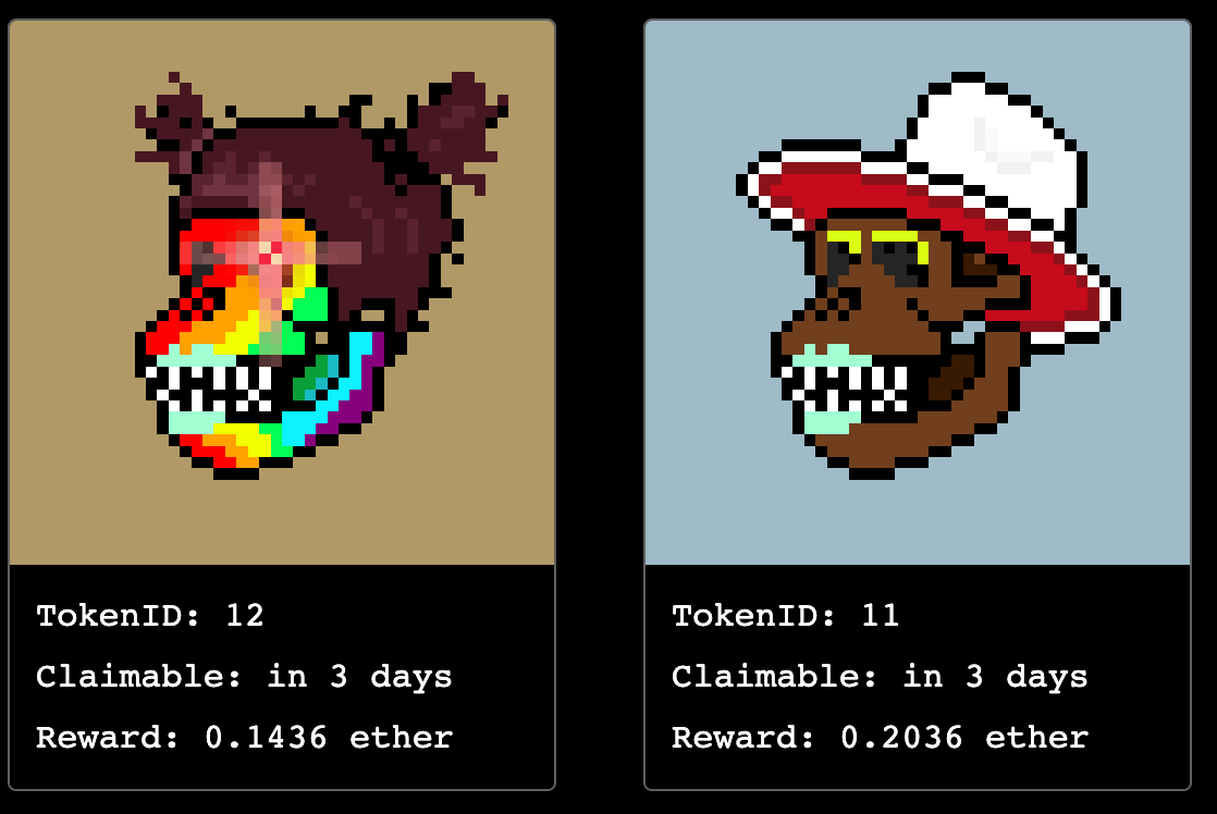 CryptoApeSkull's tweet photo. 3 days to claim your rewards! https://t.co/nyUjgtDVIY