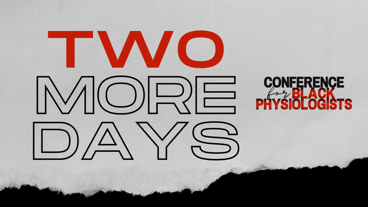 We are excited! Only a few more days and the wait is over.

registration.socio.events/e/blackinphysi…

#C4BP | #BlackinPhysio | #ConferenceForBlackPhysiologists