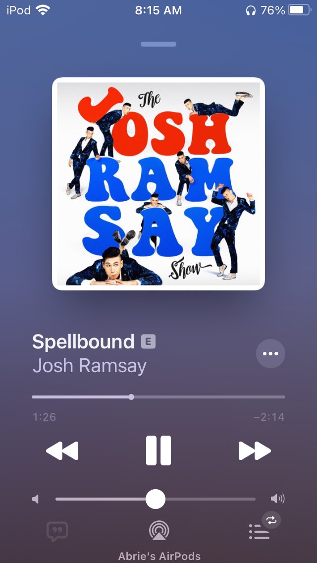 @JoshRamsay Spellbound is a great song 💯 recommend. #thejoshramsayshow #joshramsay