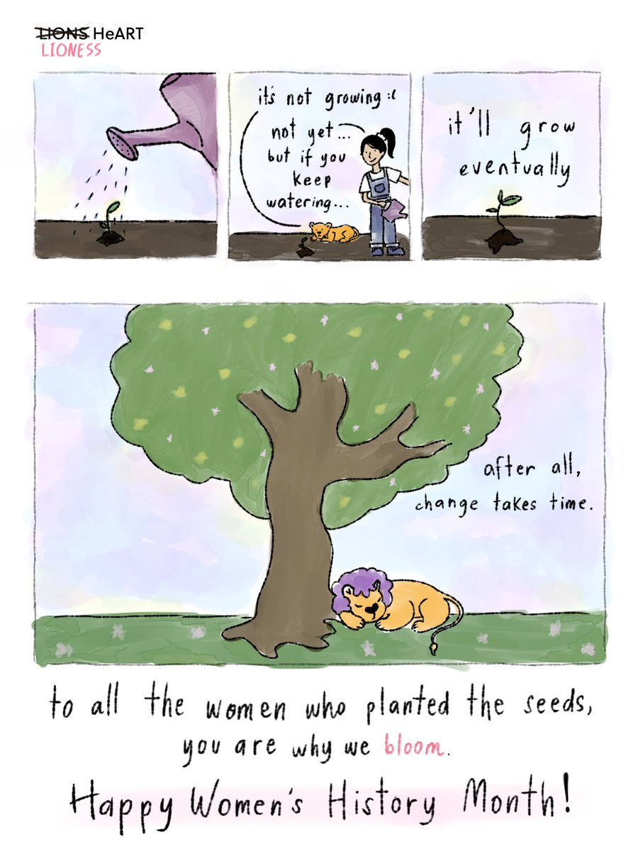 admulions's tweet photo. This Women's History Month we celebrate the women who planted the seeds, for they are the reason why we bloom.

🌸🌸🌸

Comic by Dani Danao and Katrina Umali https://t.co/tmDBi6tOTZ