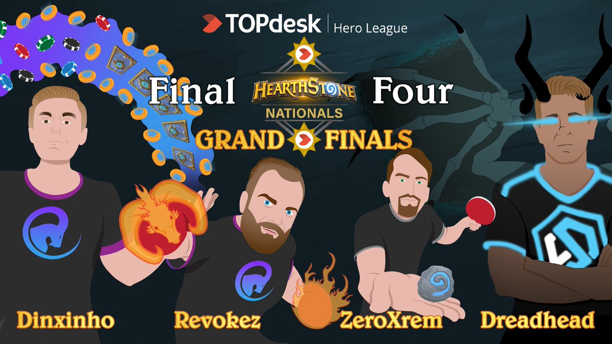 De 4 meest consistente Hearthstone spelers van de afgelopen vier seizoenen <a href="/TOPdesk/">TOPdesk</a> Hero League Hearthstone Nationals zullen ook deze zondag terugkeren naar de @esportgamearena voor de Grand Finals!

Kom ook voor een leuke dag vol hearthstone en win unieke hearthstone goodies!
