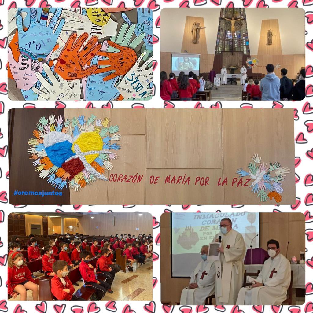 En una celebración con representantes de alumnado de todos los niveles nos unimos al Papa Francisco <a href="/Pontifex_es/">Papa León XIV</a> en la Consagración al Corazón de María 🙏🏻❤️ de Ucrania 🇺🇦 y Rusia 🇷🇺 Oramos por la #Paz <a href="/cmfsantiago/">Claretianos Santiago</a> <a href="/ArchiOviedo/">Arzobispado Oviedo</a> <a href="/pastoral_ec/">Pastoral Escuelas Católicas</a> <a href="/epapcmf/">EPAP CMF Santiago</a> <a href="/EC_Asturias/">EC Asturias</a> <a href="/fproclade/">✳️ Fundación PROCLADE</a>