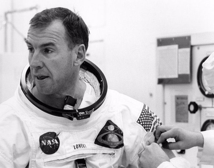 ChasingMoonBk's tweet image. March 25, 1928: Born on this day, astronaut Jim Lovell, pilot on Gemini 7, command pilot on Gemini 12, command module pilot on Apollo 8, and commander of Apollo 13. Two-time lunar voyager and for many years the most traveled astronaut of all time. (NASA)