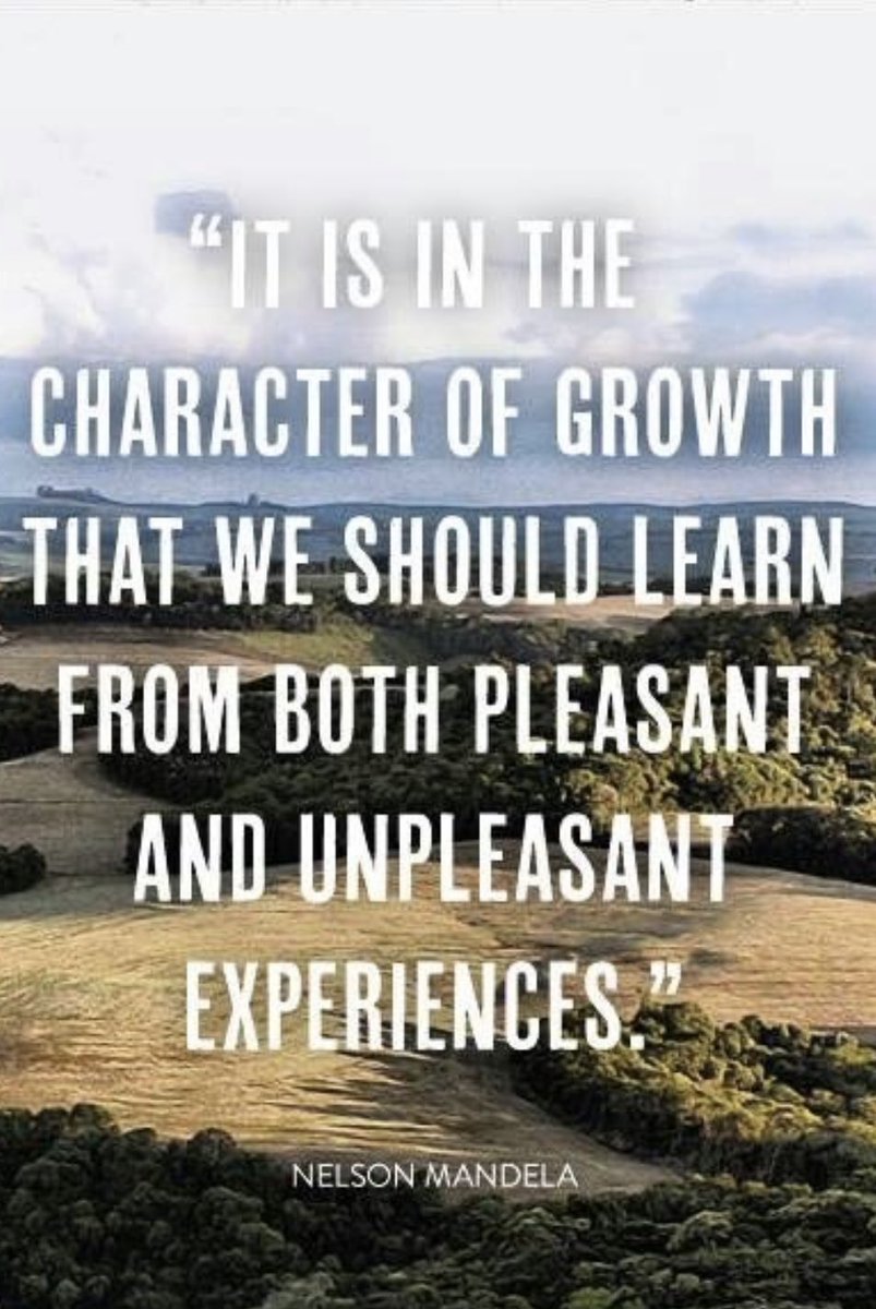 Sharing this with anyone who may need it ✨Life really is about how we grow and that lends itself to both pleasant and unpleasant experiences #resilience #lifegrowth #NelsonMandela #neverstoplearning