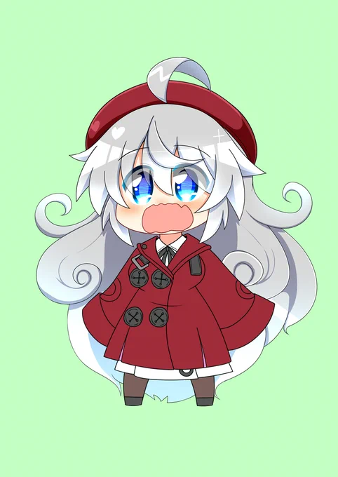 あかりんの立ち絵の蕾ちゃんコートかわいきできたw 