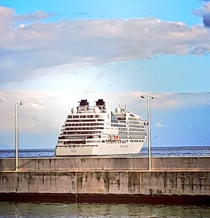 SilviaCorreia05's tweet photo. Happy Friday ⛅⛵🛳
I've always loved ships. 💙💛 Unfortunately, it's unrequited love... 🤢🤮
I'd rather watch them from the shore. 😏
#FunchalPort #MadeiraIslands🏝
#StandWithUkraine 🇺🇦 https://t.co/xwZvhMJ3Bb