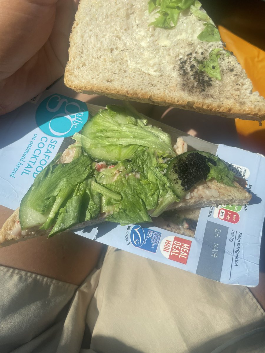 lucyjaynewright's tweet photo. Didn’t realise the Seafood Cocktail Sandwich from @sainsburys included SOIL as a filling?!?!?! 🤢 🤢 https://t.co/25vhkleyJb