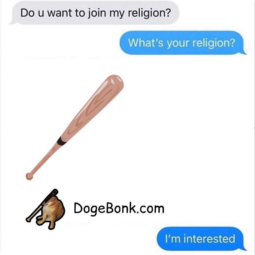 CarlaRiggins's tweet photo. One of the best religions
#bonk #memecoin #DogeBonk 🏏 https://t.co/MHNmHAv28P