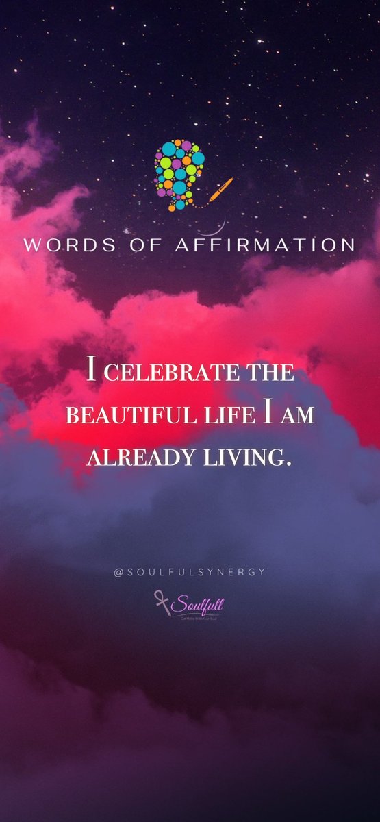 SoulfulSynergy's tweet photo. Your life is already pleasurable and you don’t have to wait to celebrate it.
#iam #affirmation #bepresent #todayisapresent #happyfriday #honoryourpower https://t.co/iFz14JjqFz