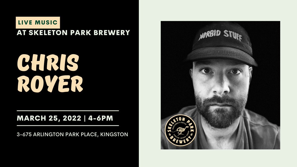 SkeletonParkBrewery (@skeletonprkbeer) on Twitter photo We're stoked to have <a href="/roycewaheh/">Chris Royer</a> playing in our Taproom tonight! His set will take place from 4 to 6pm! #ygk #beer #craftbeer #livemusic #ygkmusic #skeletonparkbrewery We're stoked to have <a href="/roycewaheh/">Chris Royer</a> playing in our Taproom tonight! His set will take place from 4 to 6pm! #ygk #beer #craftbeer #livemusic #ygkmusic #skeletonparkbrewery
