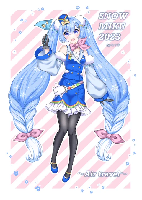 #雪ミク2023うちの雪ミクちゃん、CAミクちゃんをよろしくお願いします〜!! 