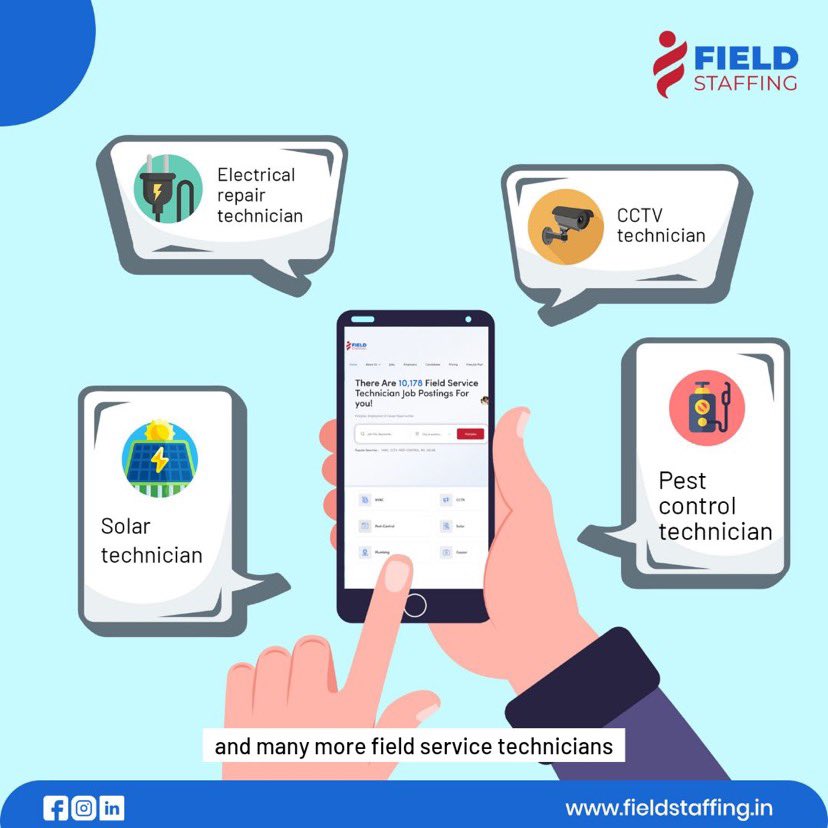 FieldStaffing's tweet image. Looking for technicians for your field business? 
The search ends here! 
Register here to find technicians: bit.ly/3vLDv8I

 #business #fieldstaffing #staffing  #recruiting  #hiring  #hiringnow #hiringimmediately  #hiringtalent