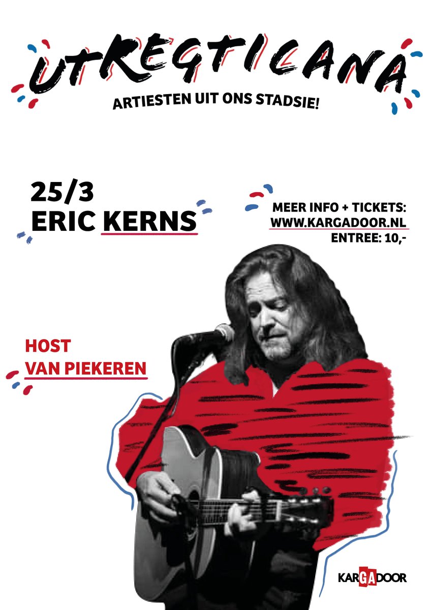 Vanavond Utregticana, een avond met artiesten uit ons stadsie. kargadoor.nl