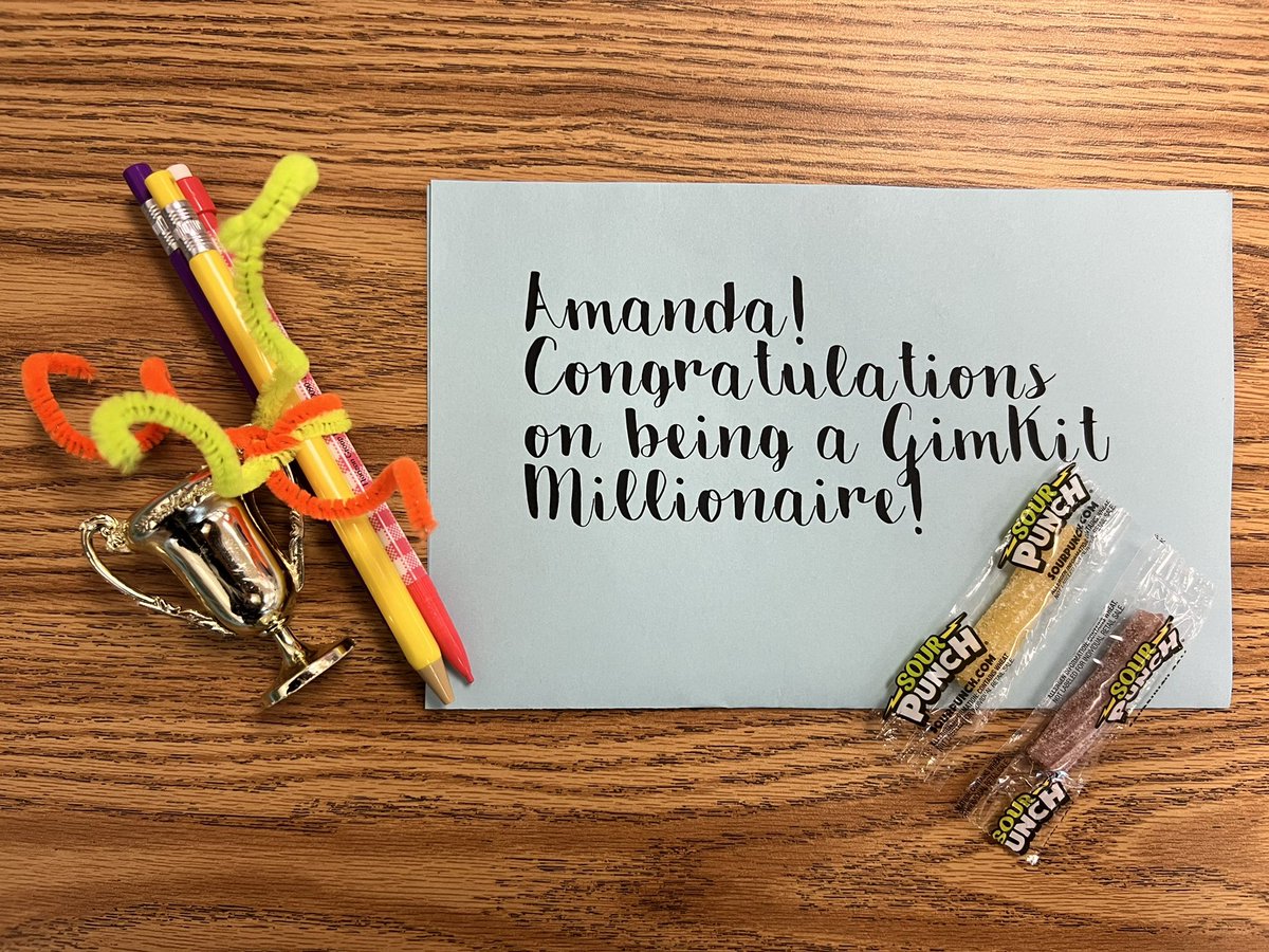 We’ve got a MILLIONAIRE 💵 in the class!!! That deserves a mini trophy 🏆.